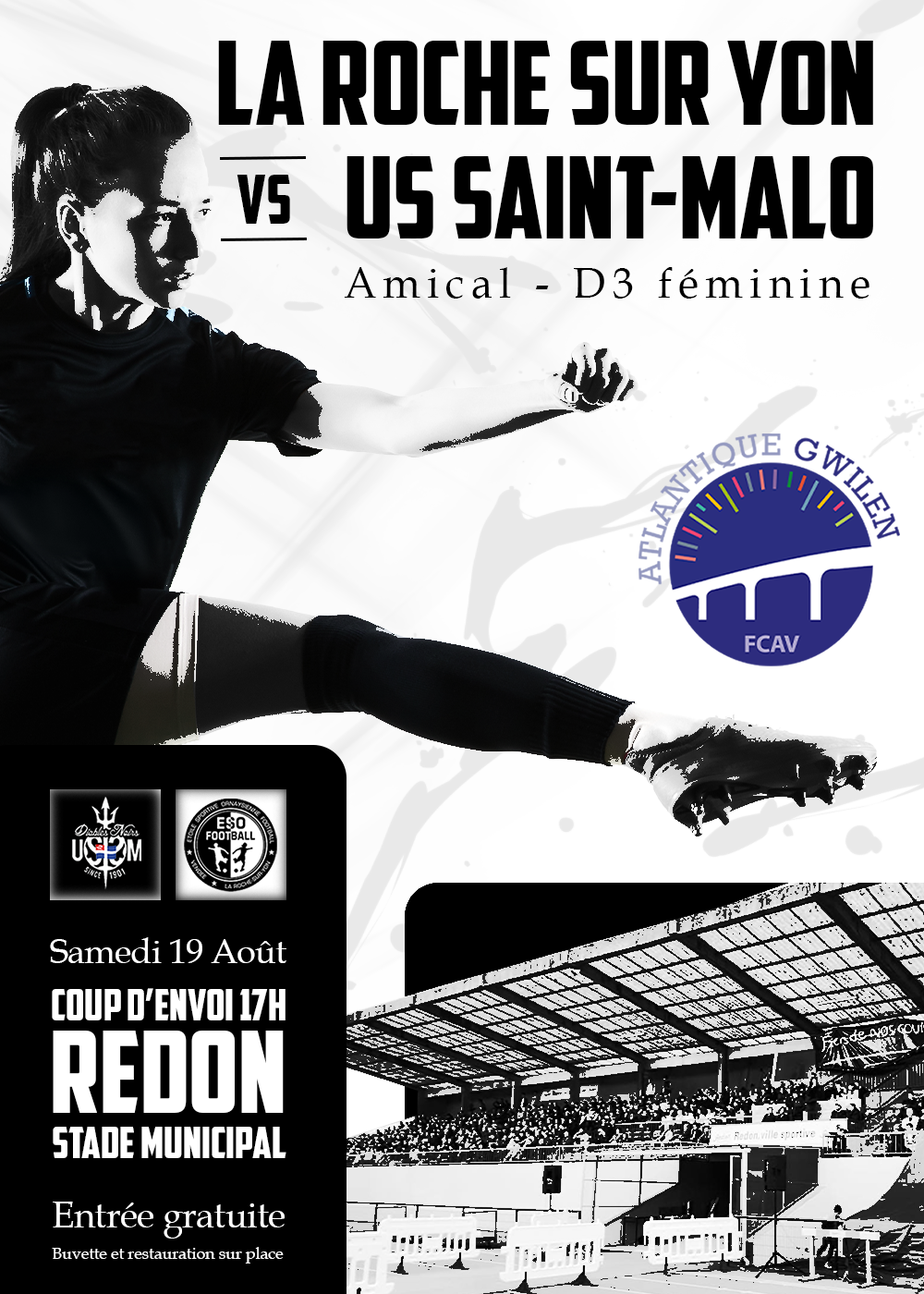 Affiche US Saint-Malo - La Roche-sur-Yon.